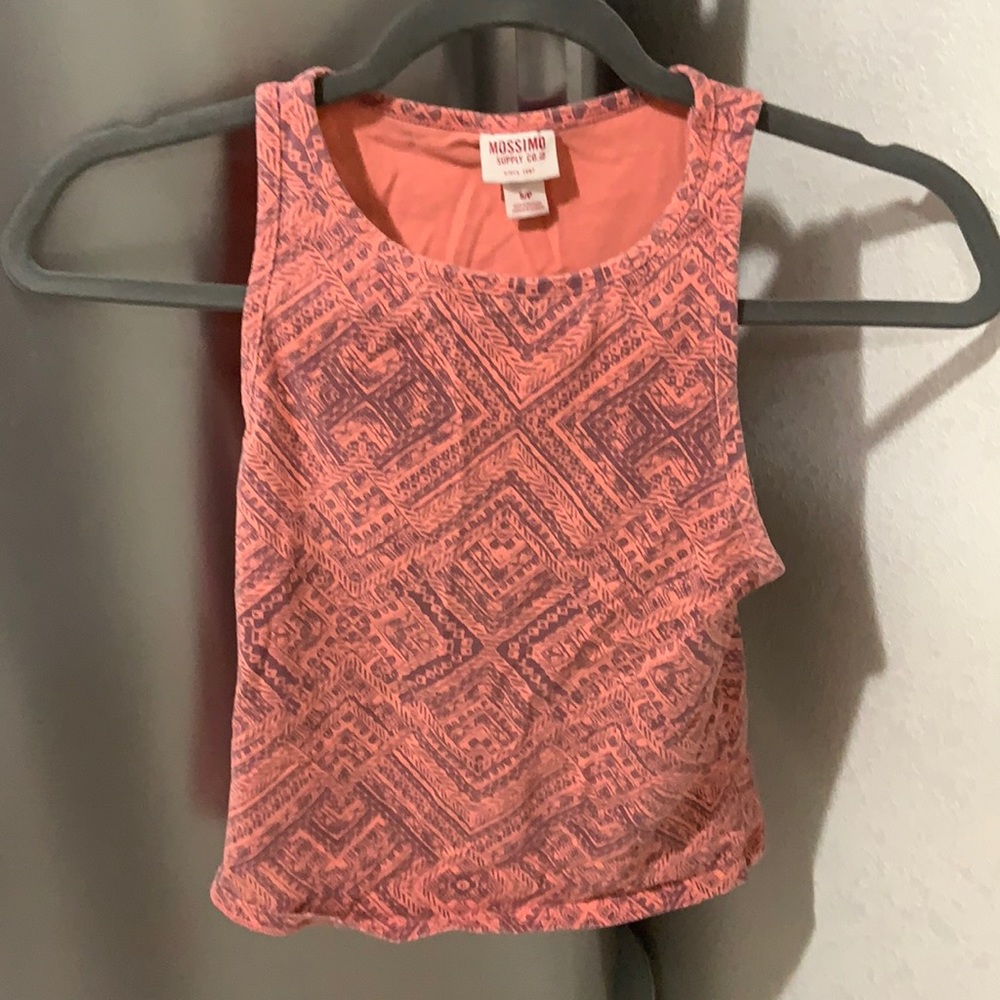 Petite small pattern pink tank top